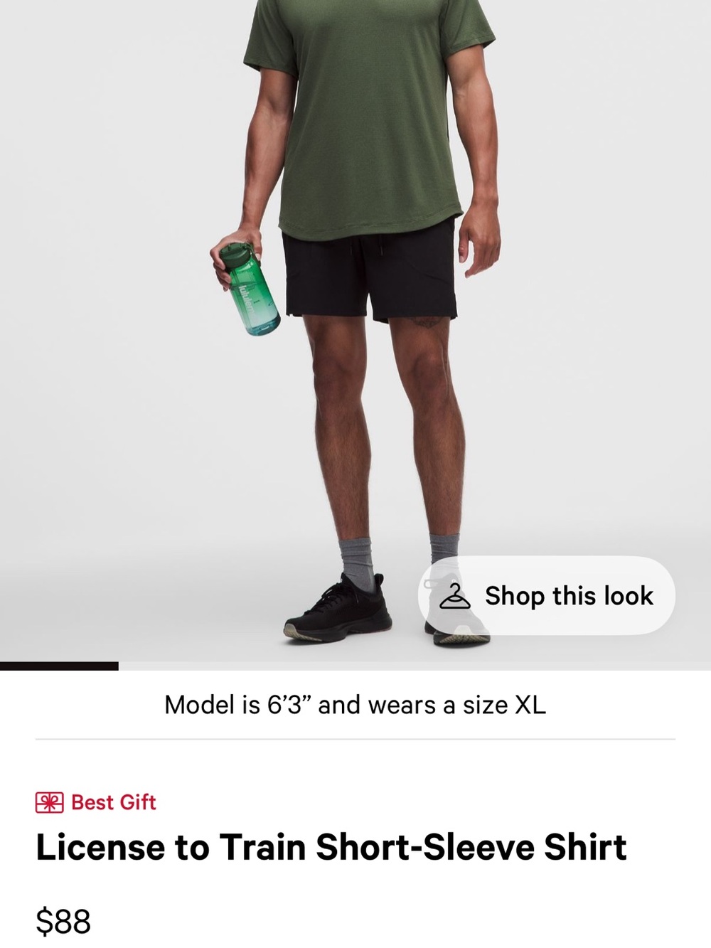lululemon athletica Men's Black Training Shorts